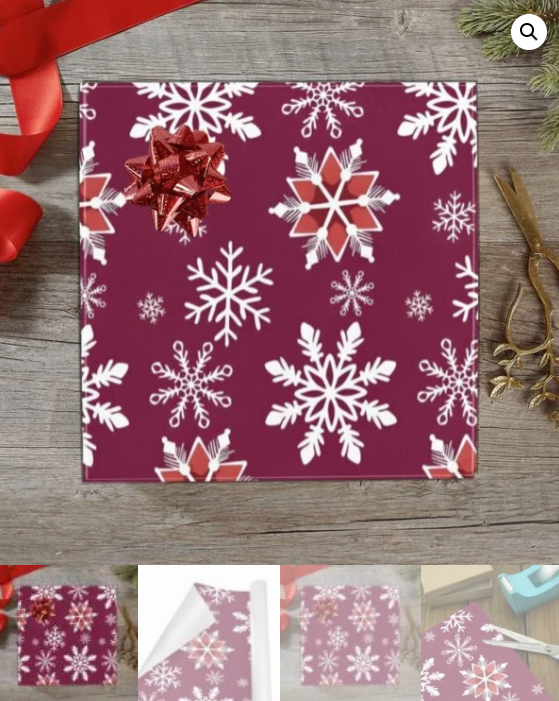 Christmas Wrapping Paper | Holiday Gift Wrap | Wine Flakes 58" x 23" (1–5 Rolls) - Image 5