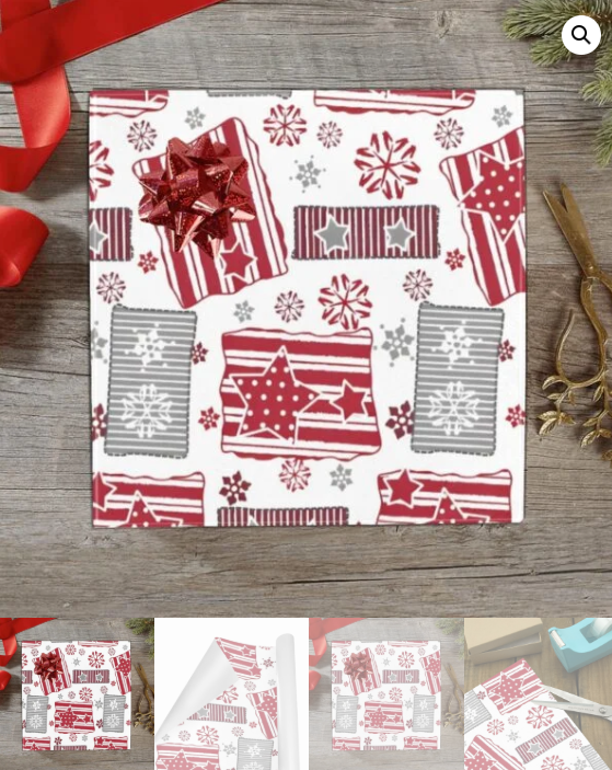 Christmas Wrapping Paper | Holiday Gift Wrap | Patriotic 58" x 23" (1–5 Rolls) - Image 5