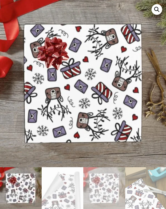 Christmas Wrapping Paper | Holiday Gift Wrap | Letters 58" x 23" (1–5 Rolls) - Image 5