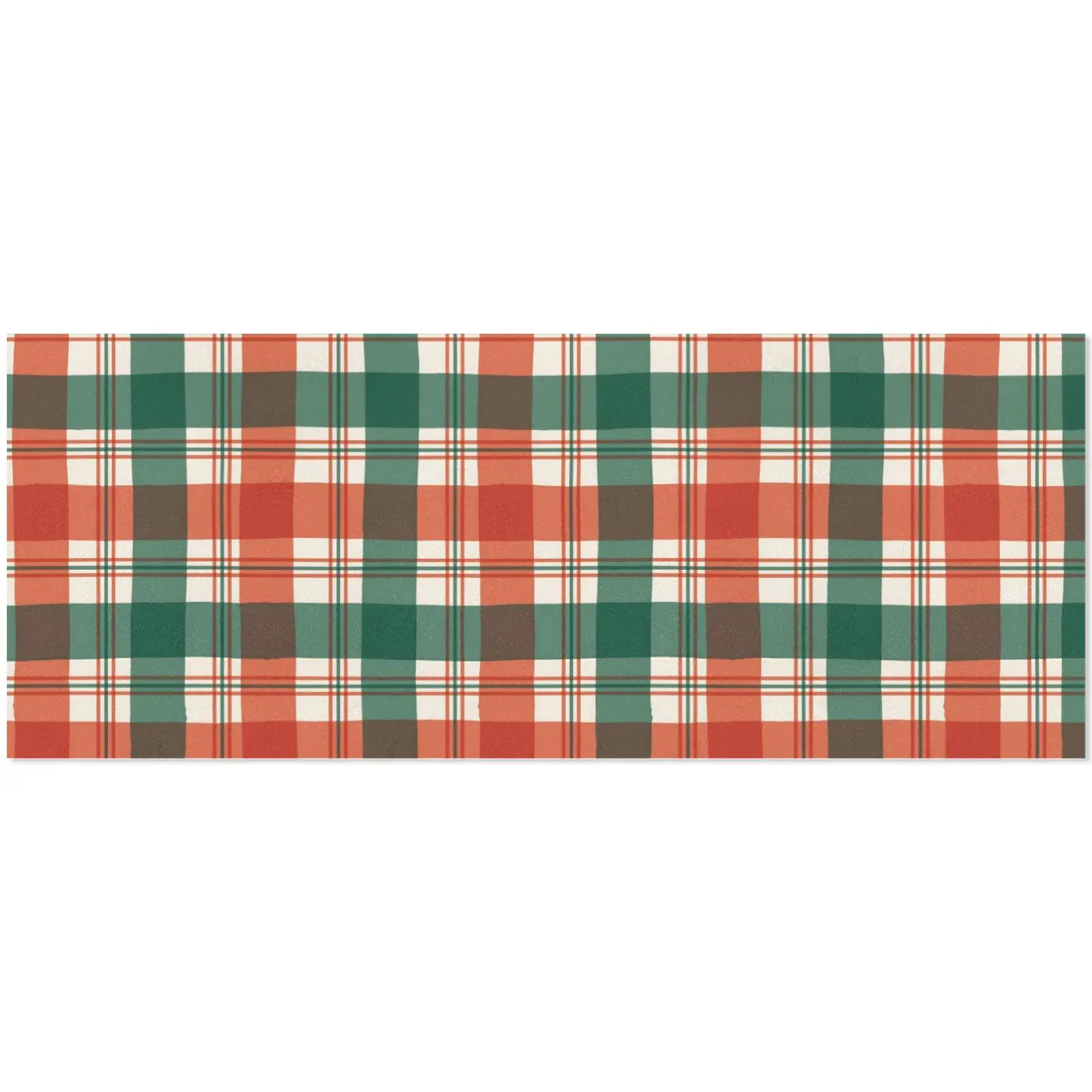 Christmas Wrapping Paper | Holiday Gift Wrap | Santa Plaid 58" x 23" (1–5 Rolls) - Image 4