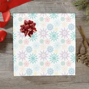 Christmas Wrapping Paper | Holiday Gift Wrap | Pastel Snow – 1, 2, 3, 4 or 5 Rolls