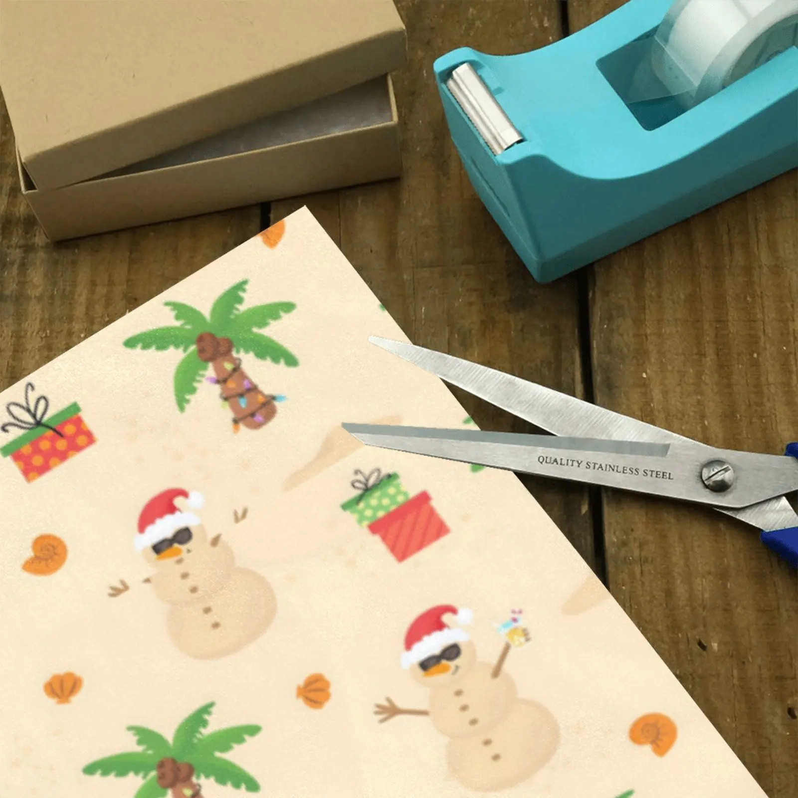 Christmas Wrapping Paper | Holiday Gift Wrap | Miami 58" x 23" (1–5 Rolls) - Image 3