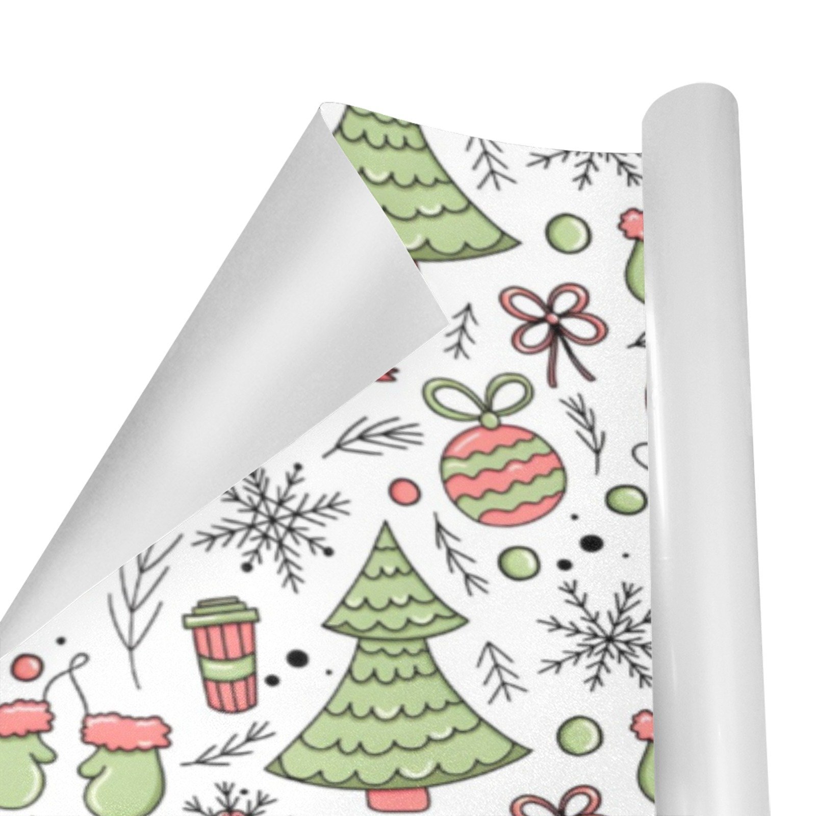 Christmas Wrapping Paper | Holiday Gift Wrap | Latte Forest 58" x 23" (1–5 Rolls) - Image 2