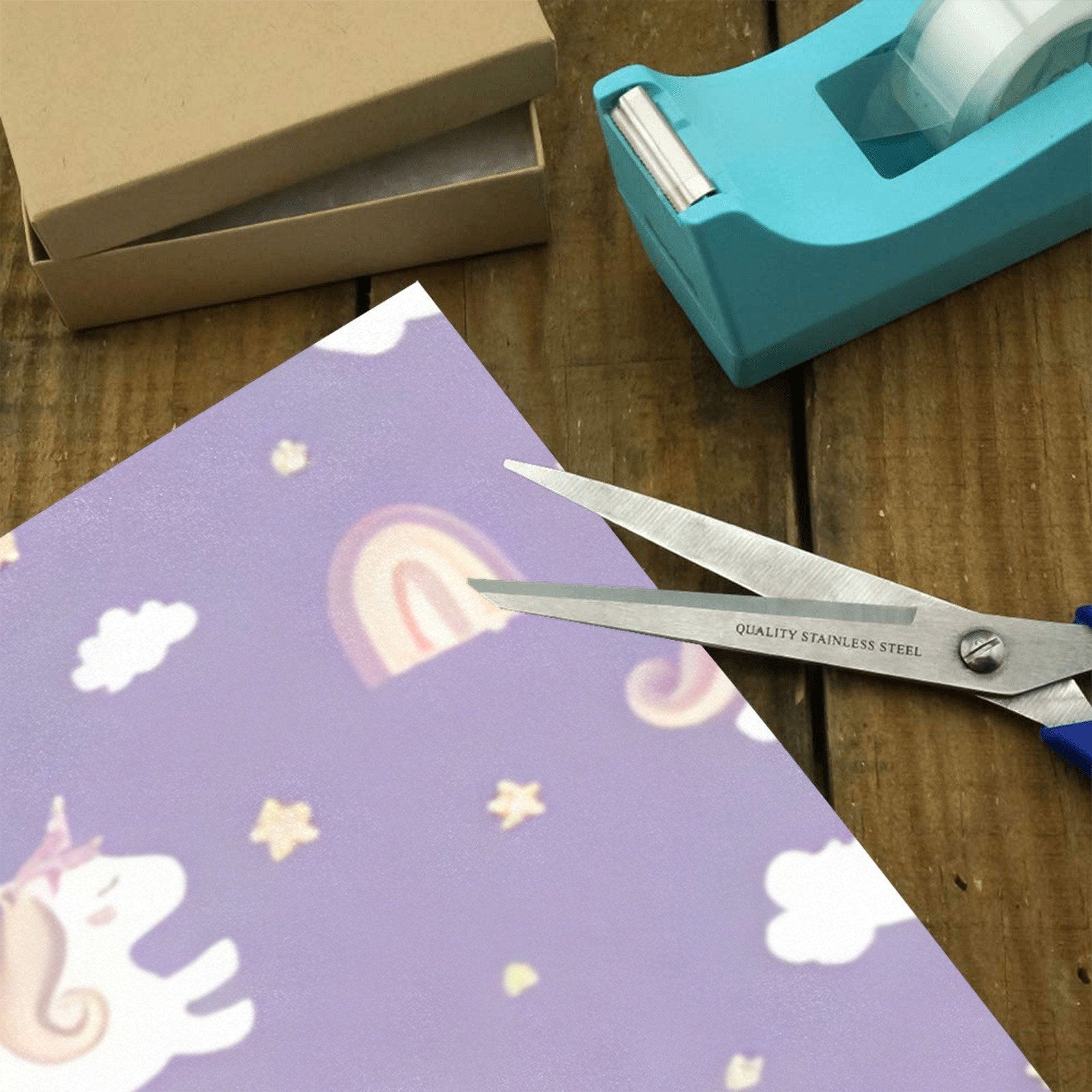 Wrapping
Paper Gift Wrap – Purple Unicorns – 1, 2, 3, 4 or 5 Rolls - Image 4