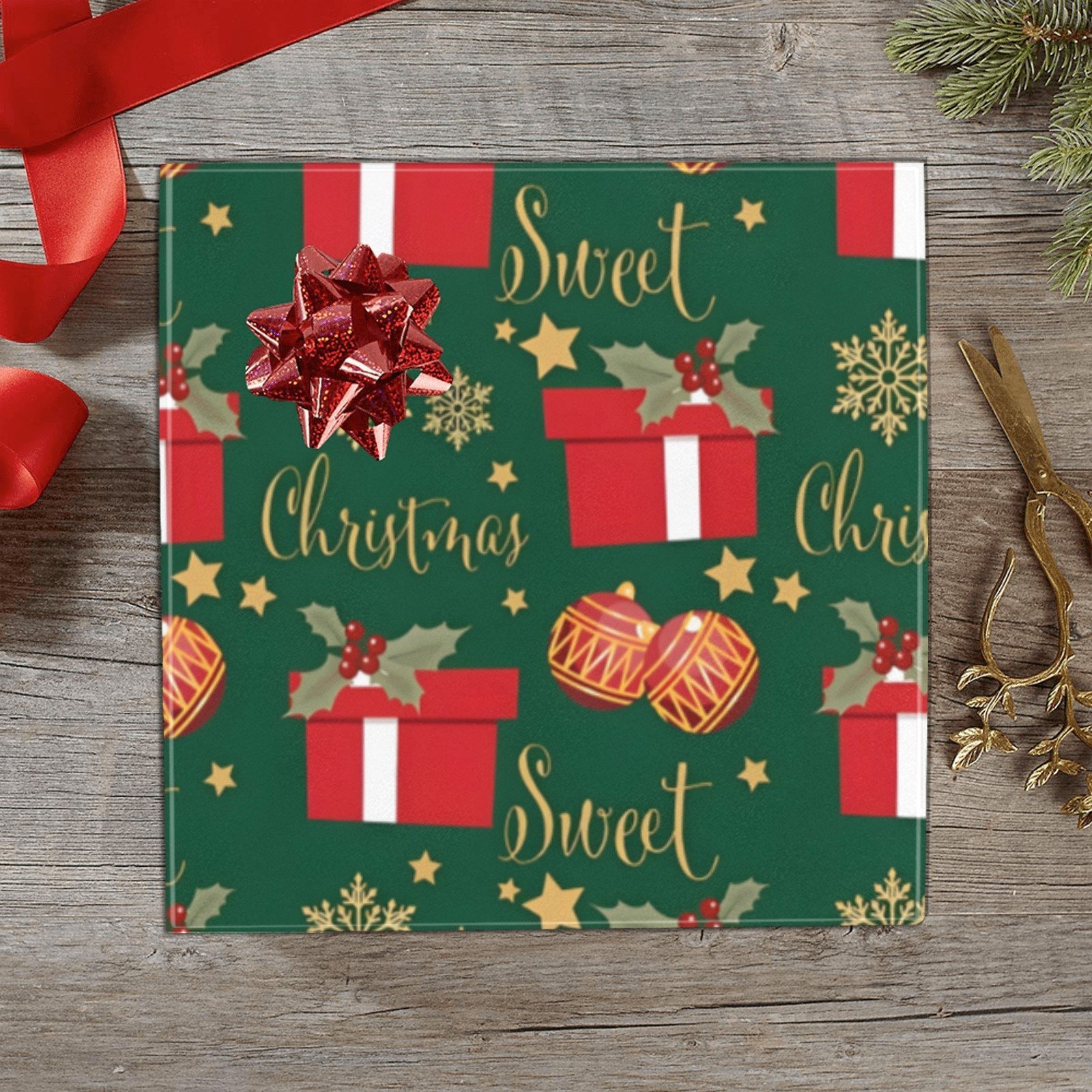 Christmas Wrapping Paper | Holiday Gift Wrap | Sweet 58" x 23" (1–5 Rolls)