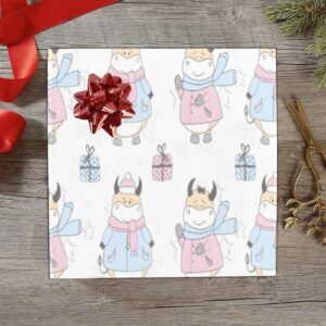 Wrapping
Paper Gift Wrap – Christmas Bulls – 1, 2, 3, 4 or 5 Rolls