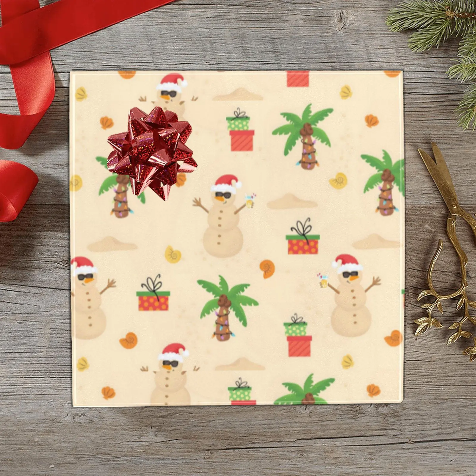 Christmas Wrapping Paper | Holiday Gift Wrap | Miami 58" x 23" (1–5 Rolls)