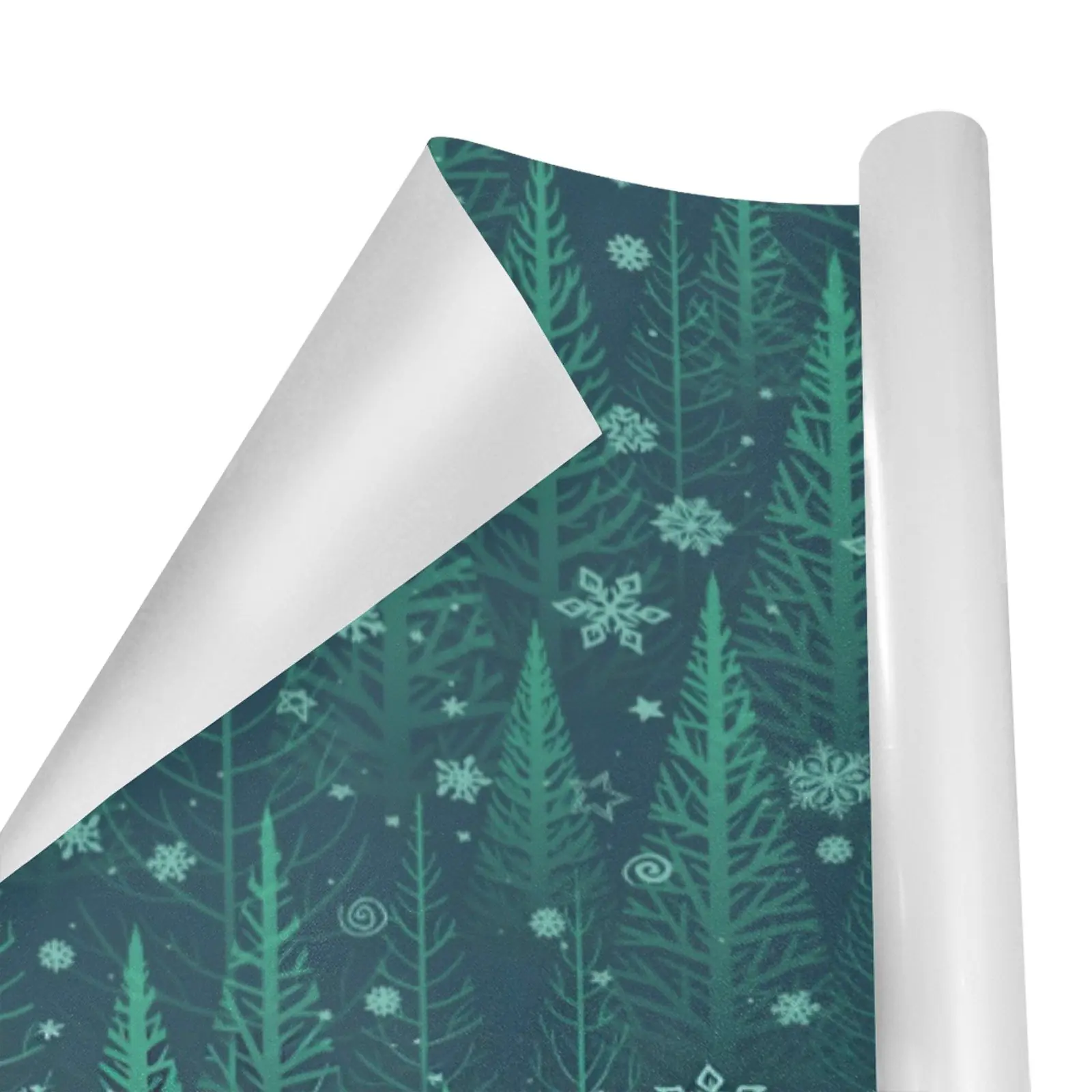 Christmas Wrapping Paper | Holiday Gift Wrap | Blue Forest 58" x 23" (1–5 Rolls) - Image 2