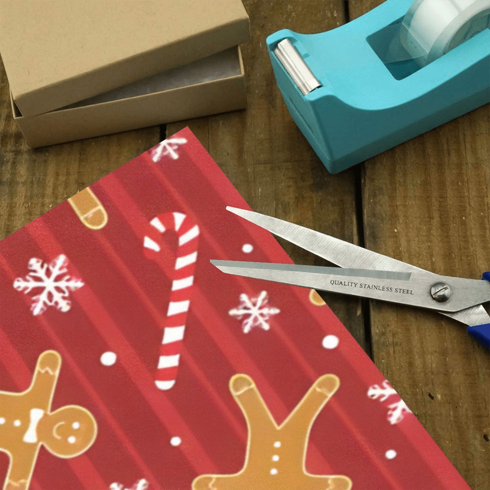 Wrapping
Paper Gift Wrap – Ginger Bread Man – 1, 2, 3, 4 or 5 Rolls - Image 4