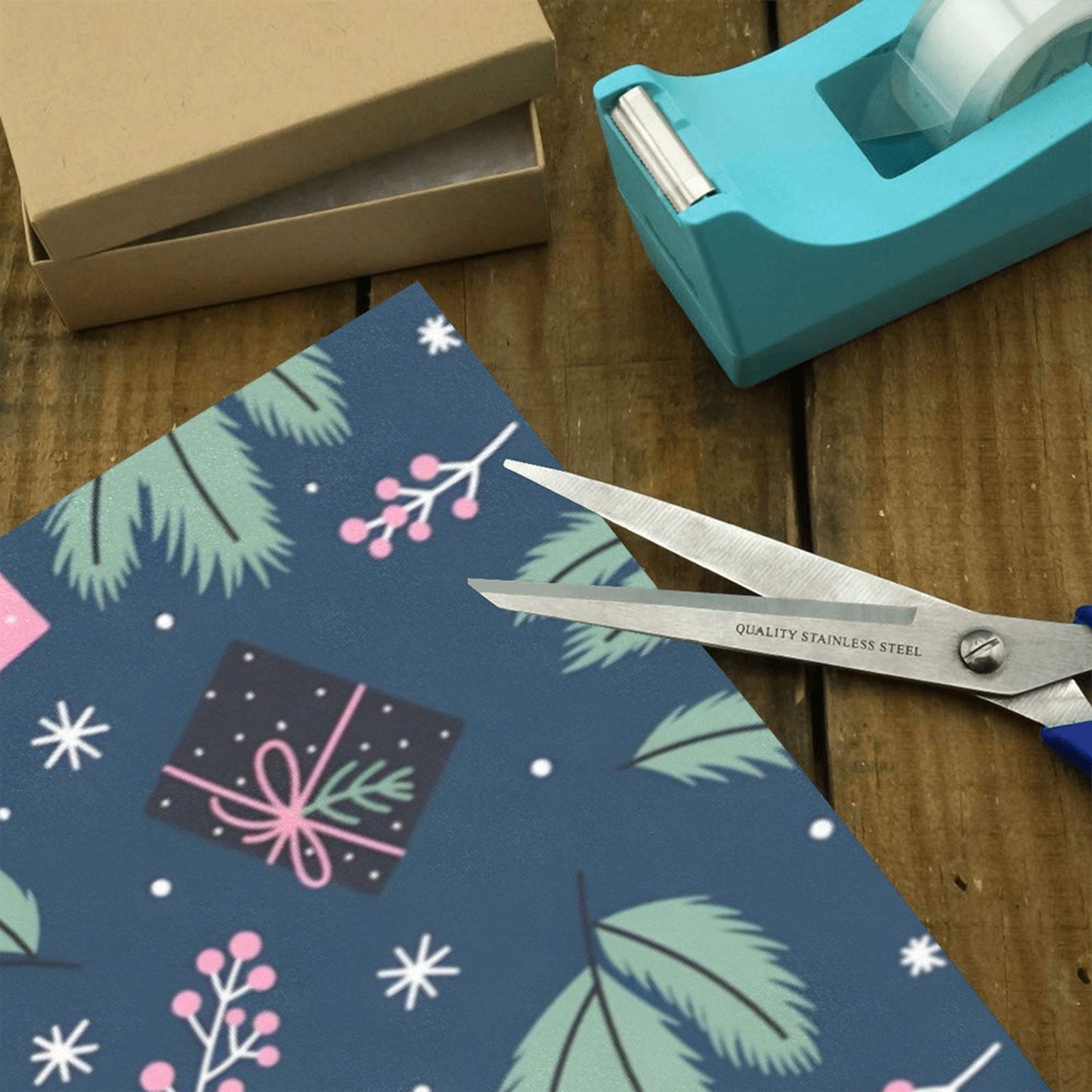 Christmas Wrapping Paper | Holiday Gift Wrap | Pink Gifts 58" x 23" (1–5 Rolls) - Image 3