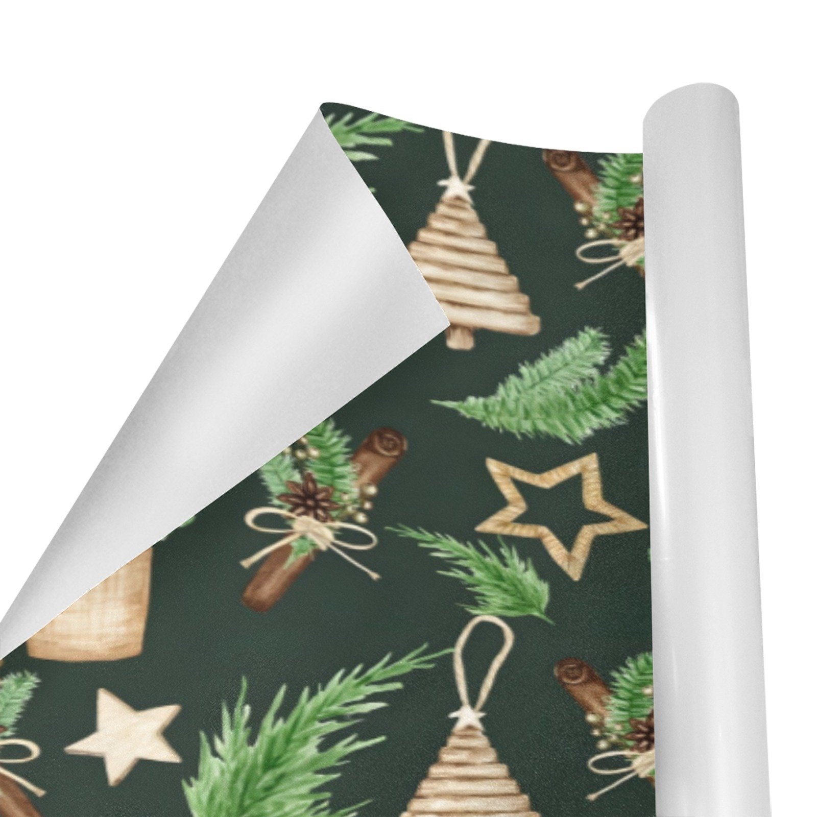 Christmas Wrapping Paper | Holiday Gift Wrap | Cinnamon 58" x 23" (1–5 Rolls) - Image 2