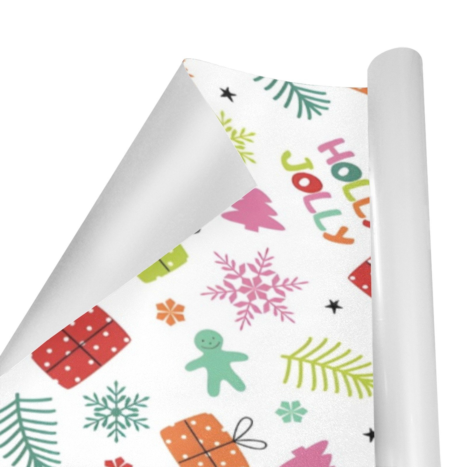 Christmas Wrapping Paper | Holiday Gift Wrap | Holly Jolly 58" x 23" (1–5 Rolls) - Image 2