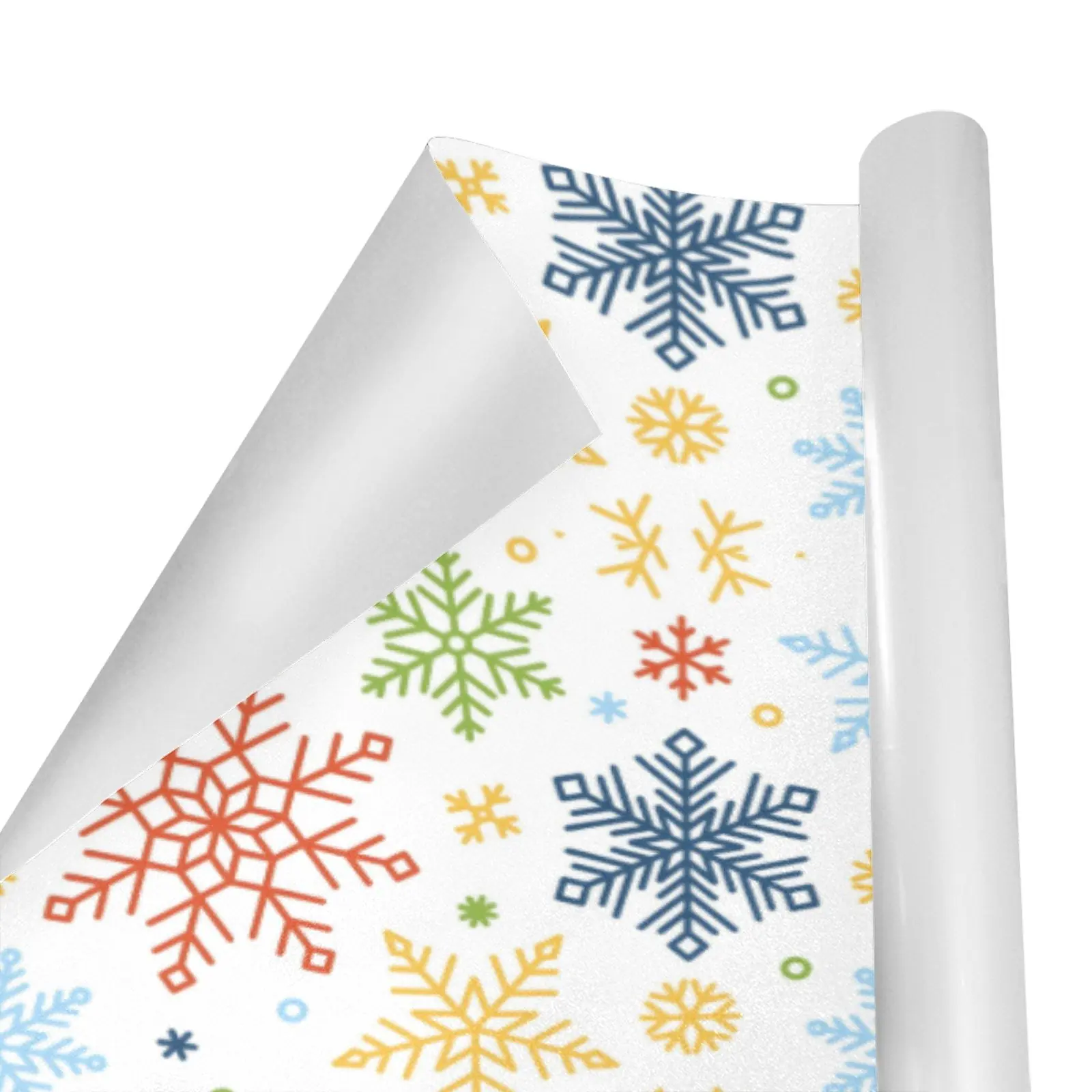 Christmas Wrapping Paper | Holiday Gift Wrap | Rainbow Flakes 58" x 23" (1–5 Rolls) - Image 2