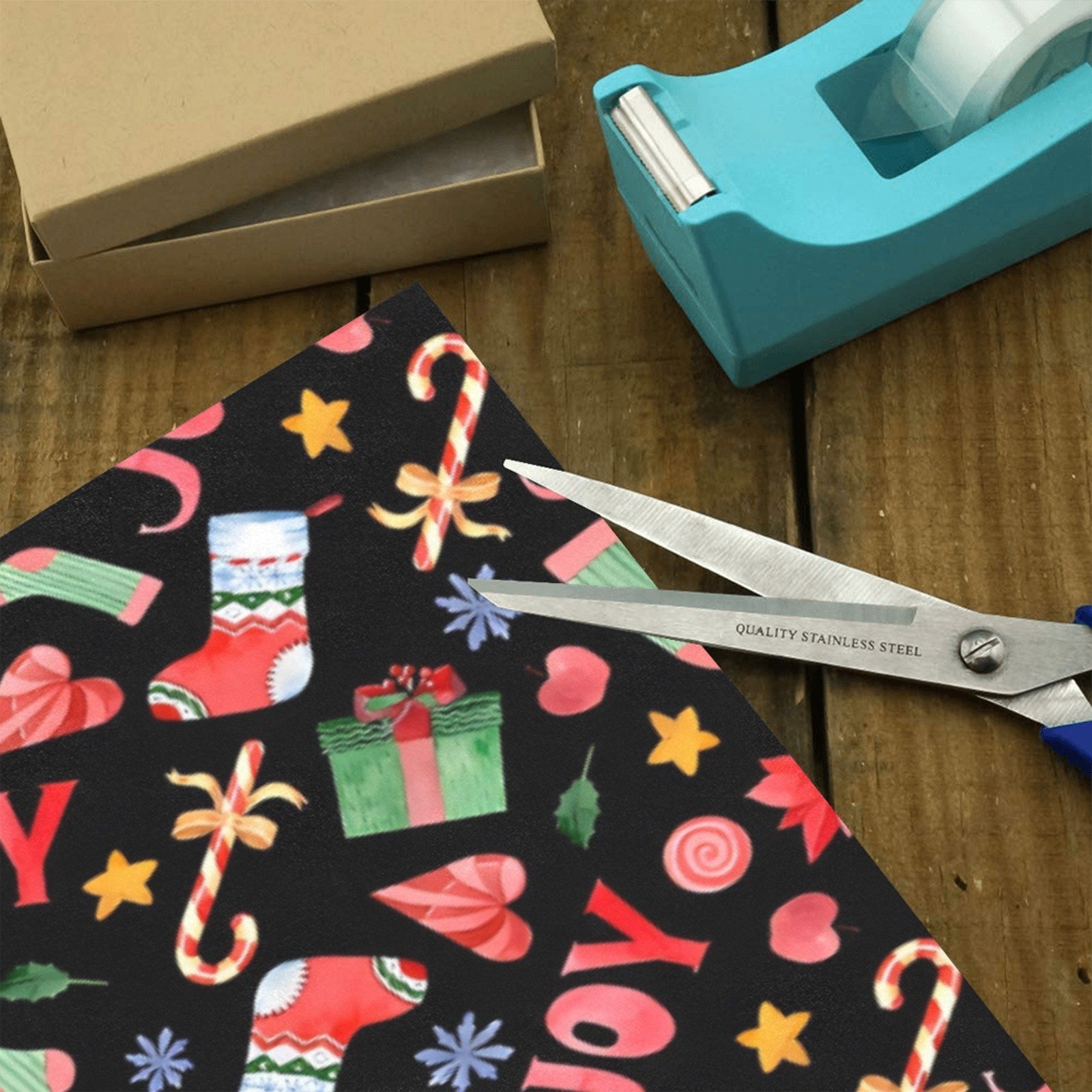 Christmas Wrapping Paper | Holiday Gift Wrap | Cane Joy 58" x 23" (1–5 Rolls) - Image 3