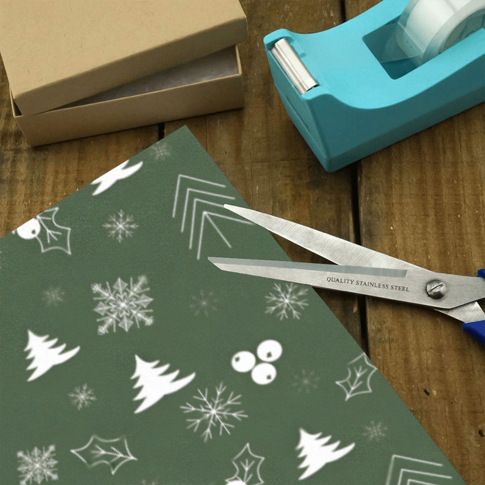 Christmas Wrapping Paper | Holiday Gift Wrap | Green Berries 58" x 23" (1–5 Rolls) - Image 3