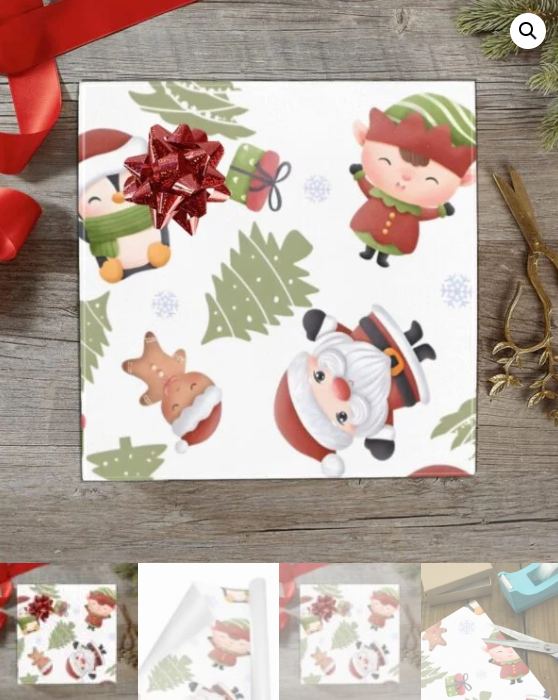 Christmas Wrapping Paper | Holiday Gift Wrap | Team Santa 58" x 23" (1–5 Rolls) - Image 5