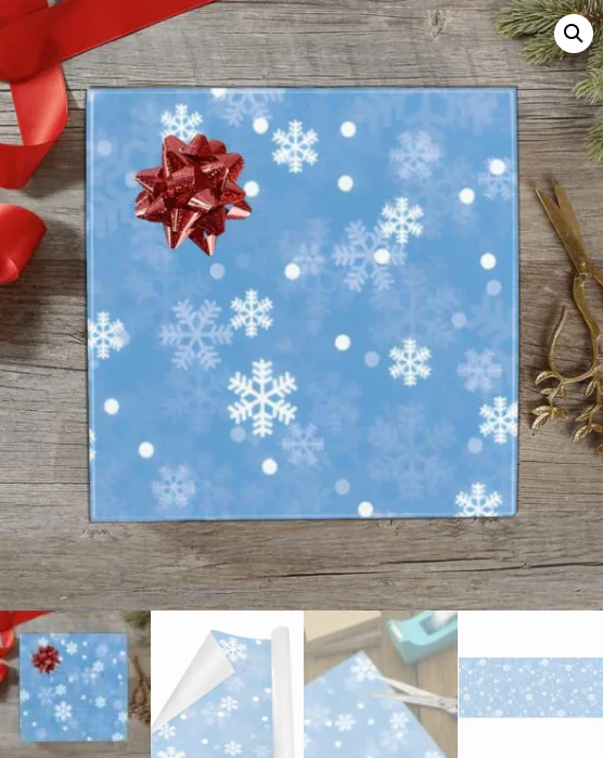 Christmas Wrapping Paper | Holiday Gift Wrap | Powder 58" x 23" (1–5 Rolls) - Image 5